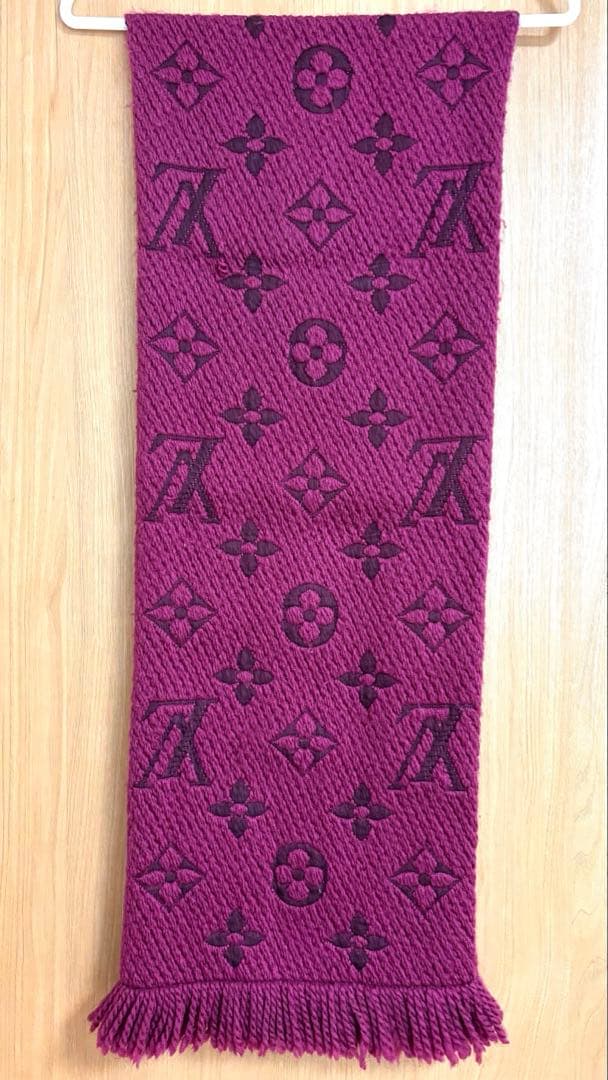 Louis Vuitton エシャルプ ロゴマニア マフラー モノグラム 紫