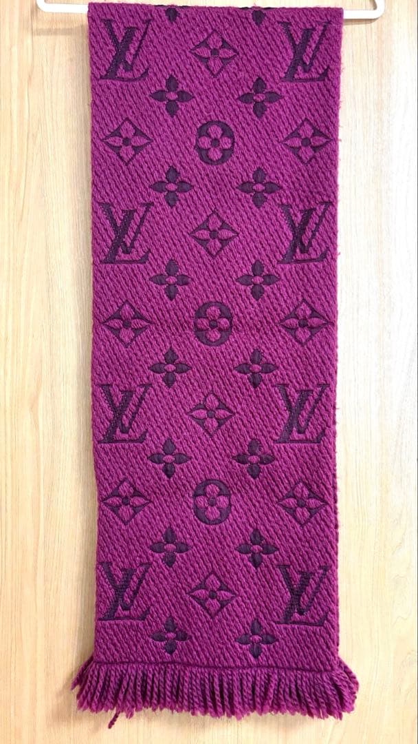 Louis Vuitton エシャルプ ロゴマニア マフラー モノグラム 紫