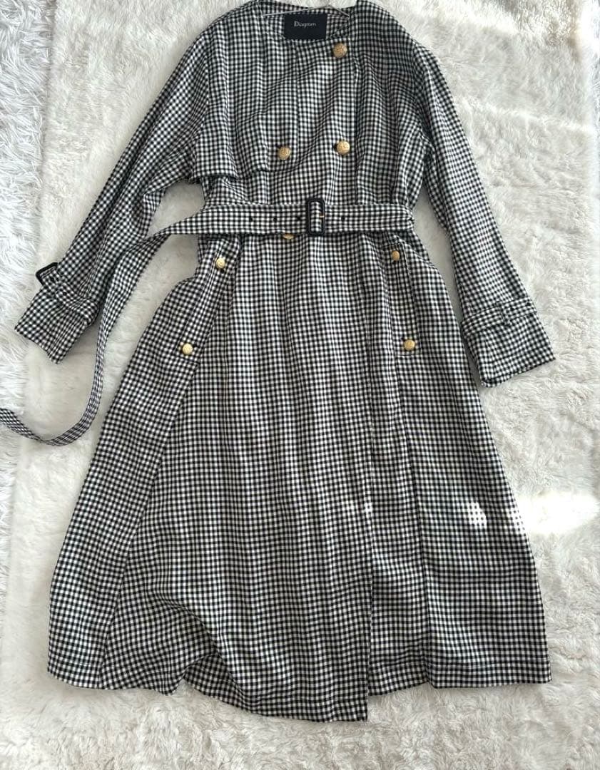 グレースコンチネンタルDiagram ギンガムチェック トレンチコート