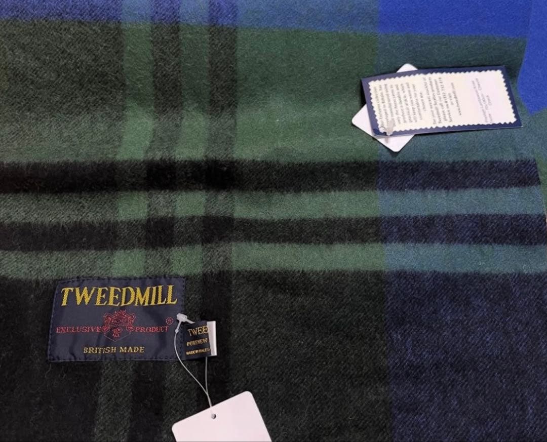 TWEEDMILL 大判　ストール　ブルーチェック　ツイードミル　新品　完売