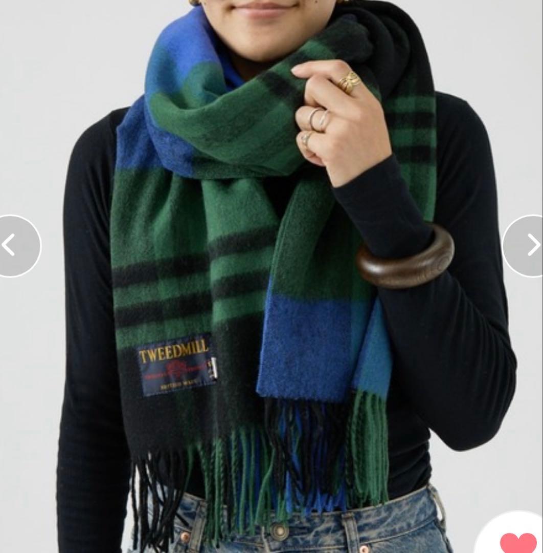 TWEEDMILL 大判　ストール　ブルーチェック　ツイードミル　新品　完売