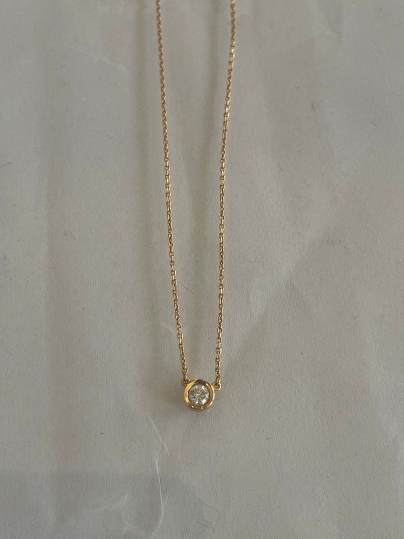 K18 4℃一粒ダイヤネックレス　値下げ✖️