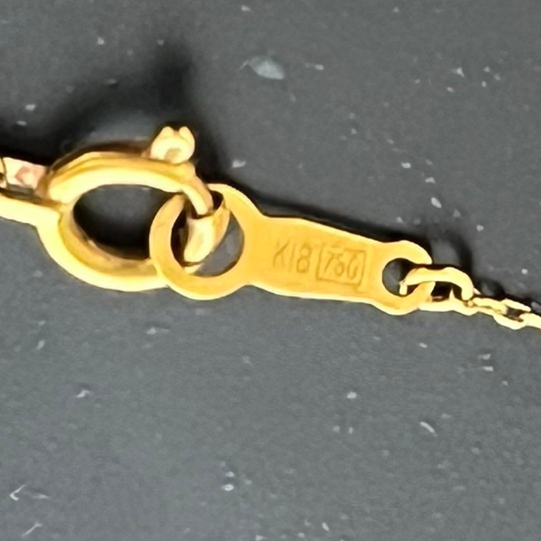 ete 一粒ダイヤモンド K18YG ネックレス