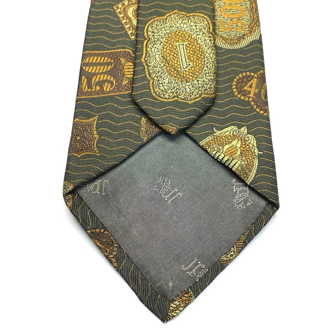 【未使用に近い✨】ジャーンポールゴルチエ ネクタイ オリーブ ジャガード 総柄