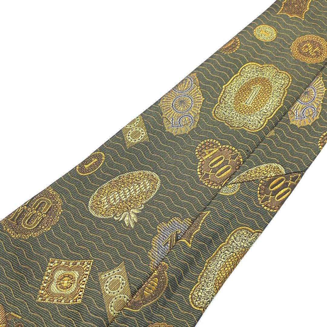 【未使用に近い✨】ジャーンポールゴルチエ ネクタイ オリーブ ジャガード 総柄
