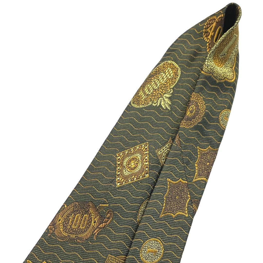 【未使用に近い✨】ジャーンポールゴルチエ ネクタイ オリーブ ジャガード 総柄