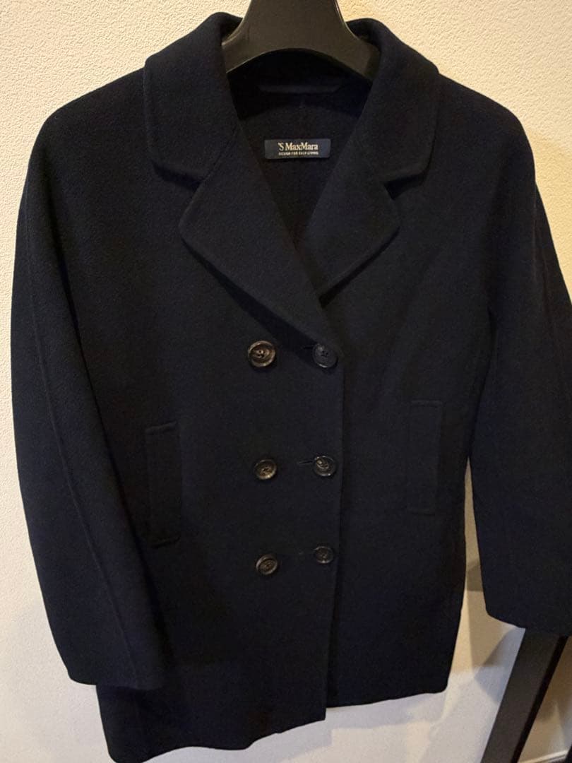 エスマックスマーラ ヴァージンウール Wフェイス ピーコート クチートアマーノ