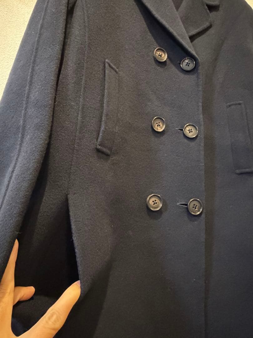 エスマックスマーラ ヴァージンウール Wフェイス ピーコート クチートアマーノ