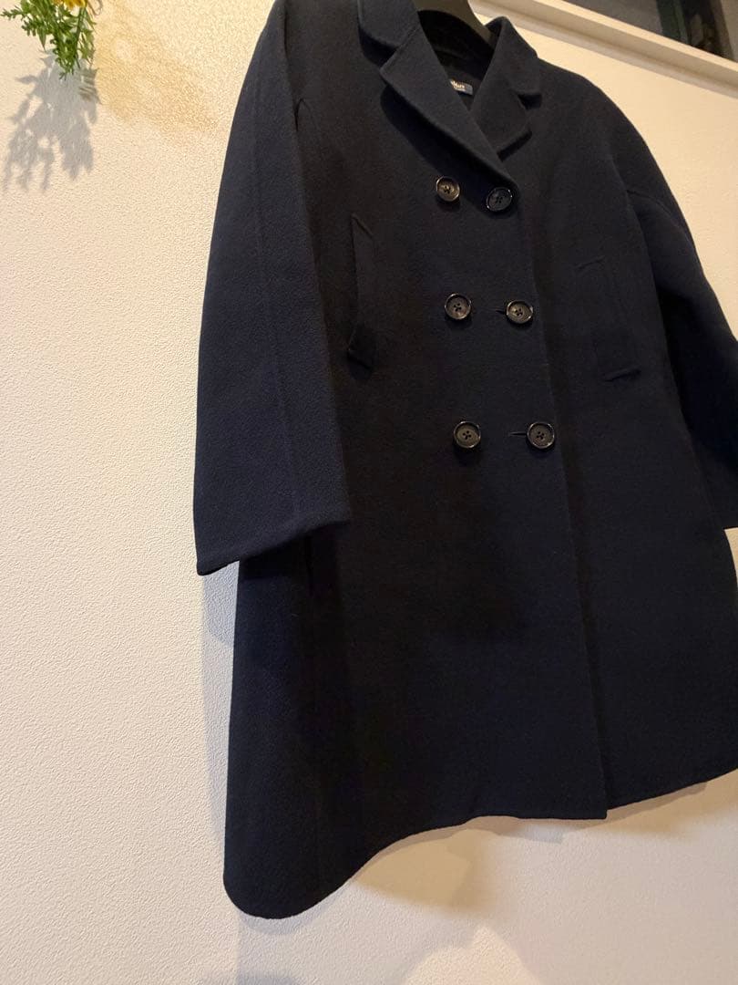 エスマックスマーラ ヴァージンウール Wフェイス ピーコート クチートアマーノ