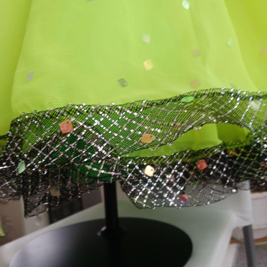 社交ダンス ドレス ネオンイエロー 黒