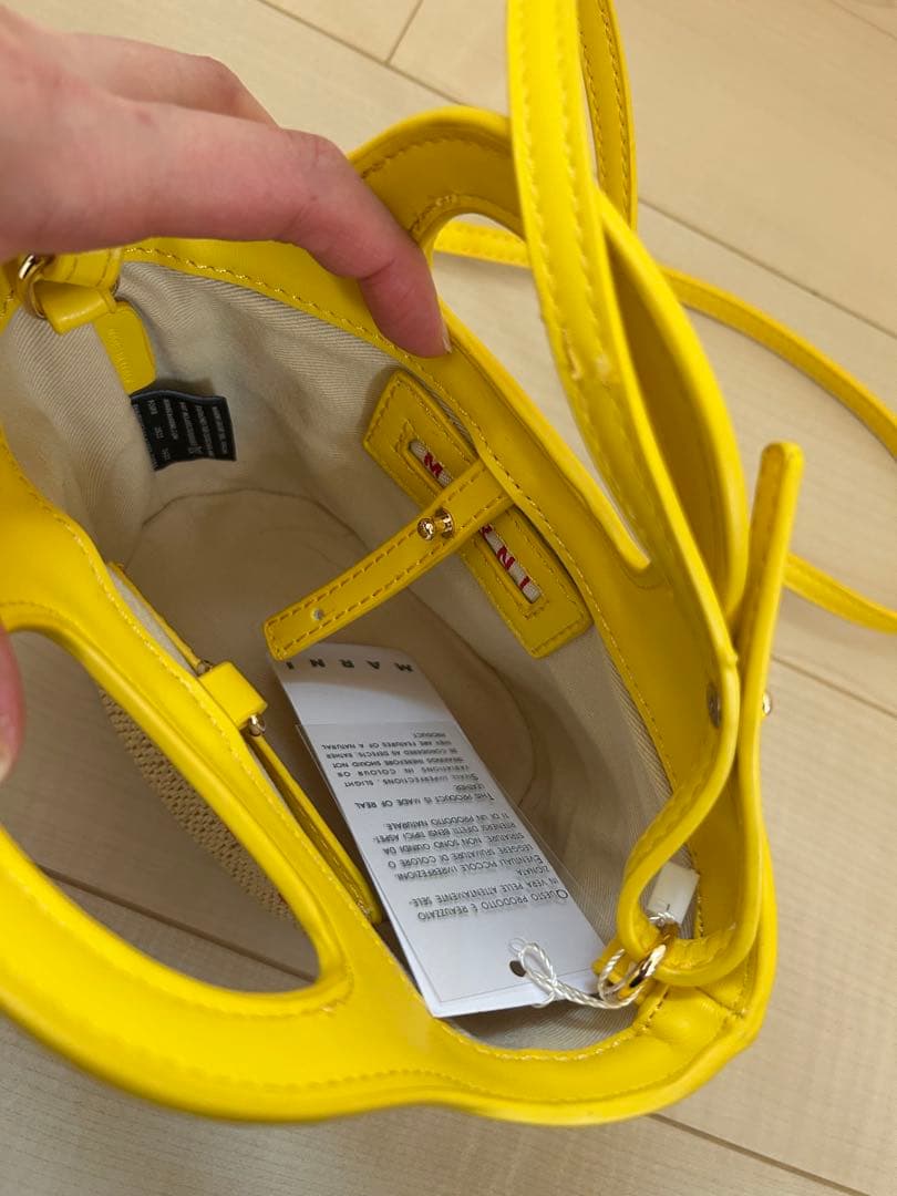 MARNI イエロー かごバッグ
