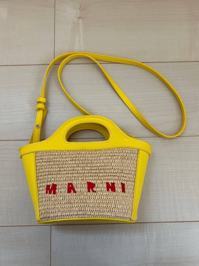 MARNI イエロー かごバッグ