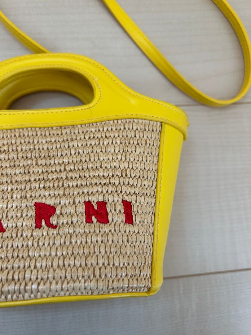 MARNI イエロー かごバッグ