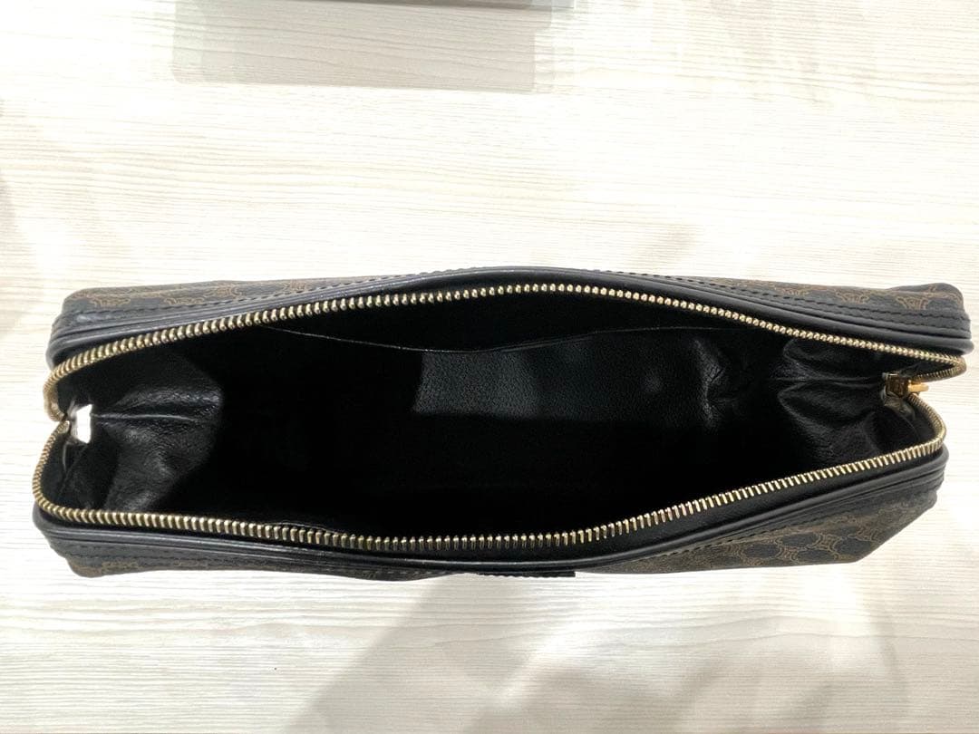 CELINE セリーヌ ブラック マカダム PVC ポーチ クラッチ　バッグ