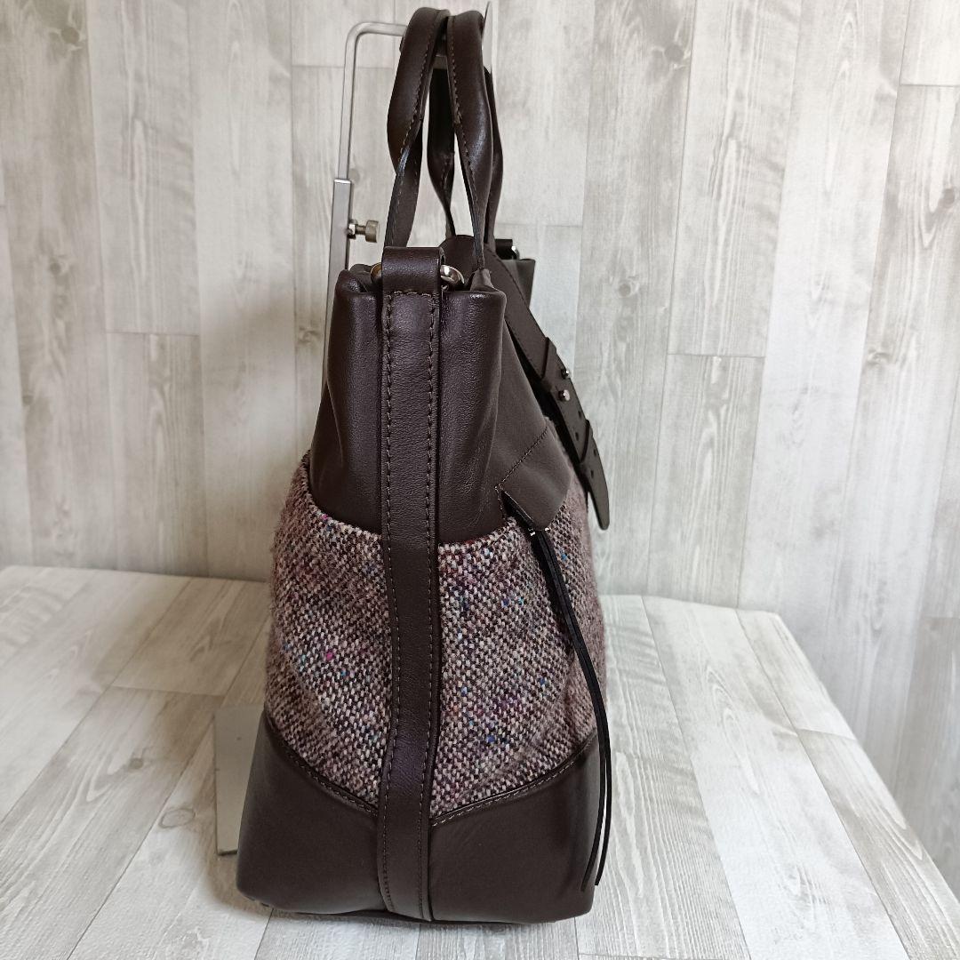 極美品 ジャンニキャリーニ トートバッグ ツイード ショルダーバッグ DUNA