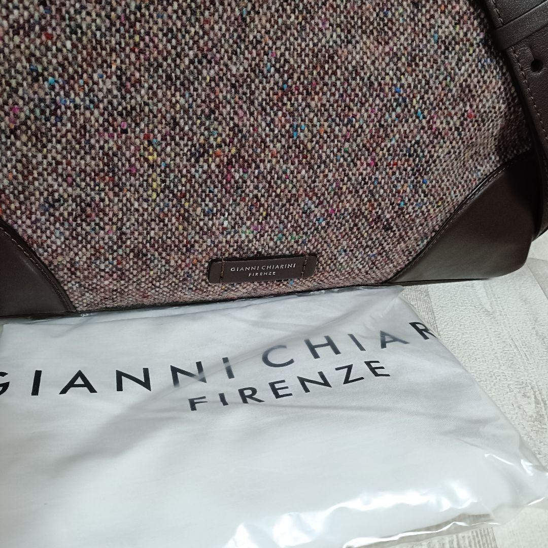 極美品 ジャンニキャリーニ トートバッグ ツイード ショルダーバッグ DUNA