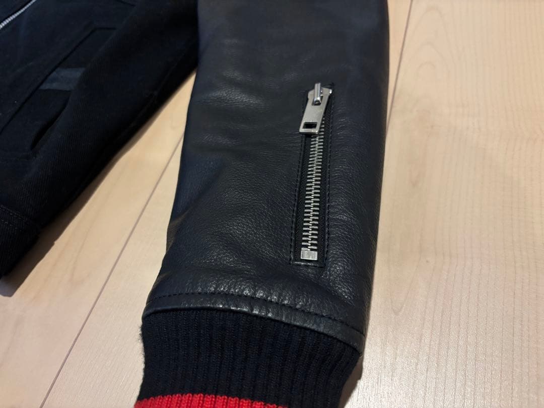 DIESEL ディーゼル　袖レザー 切替　スタジャン　レイヤード