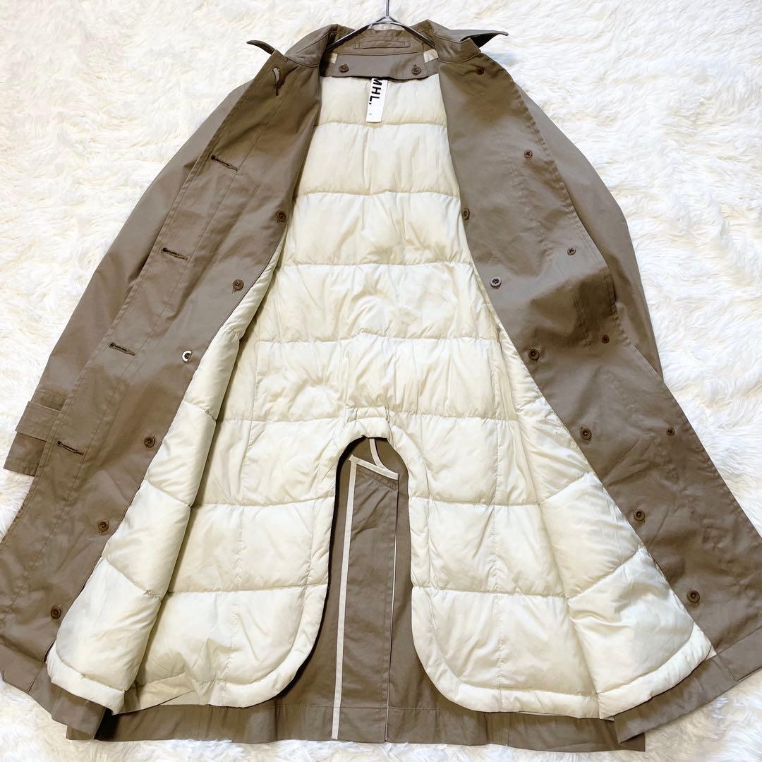 MHL. マーガレットハウエル ステンカラーコート ダウンライナー付 キャメル