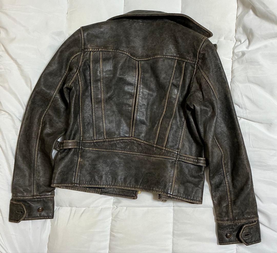 Ralph Lauren レザー ダブルライダースジャケット