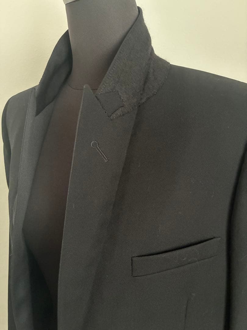 サンローランパリ スモーキングジャケット ブラック F36