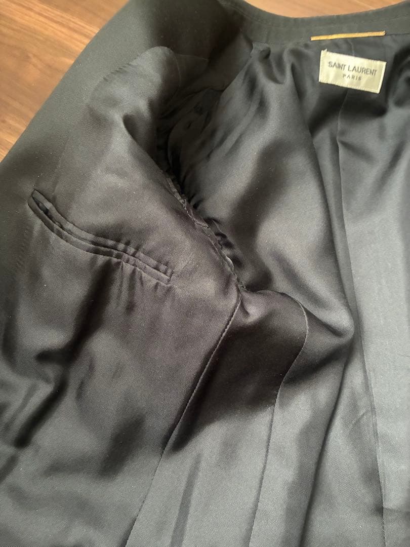 サンローランパリ スモーキングジャケット ブラック F36