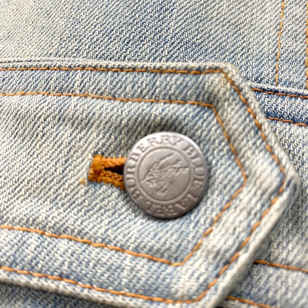 BURBERRY BLUE LABEL デニム コート ファー 豹柄 Aライン