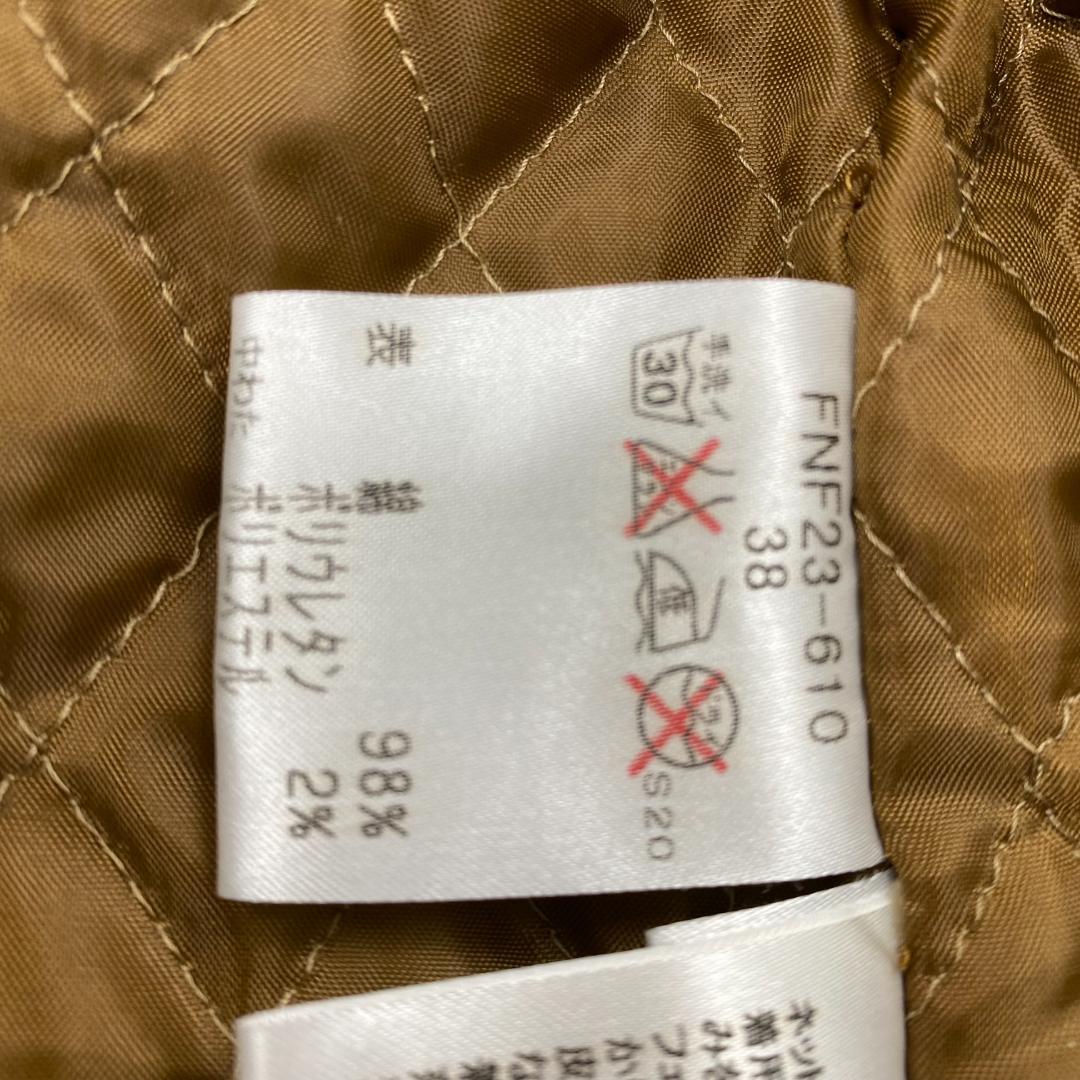 BURBERRY BLUE LABEL デニム コート ファー 豹柄 Aライン