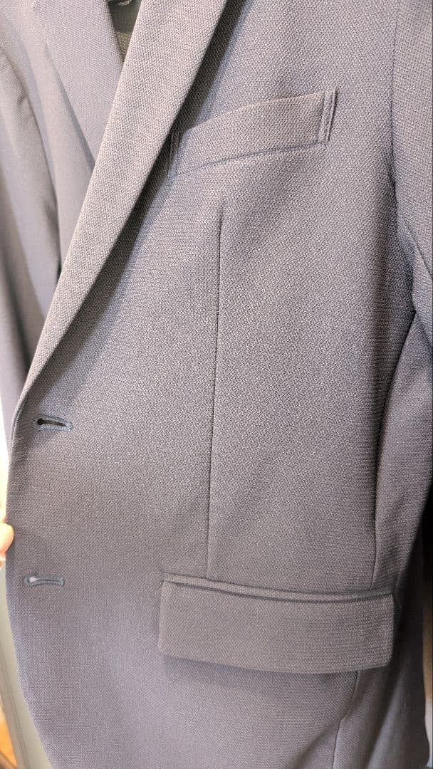 【美品】narifuri スーツ セットアップ L 濃紺 ジャージ素材