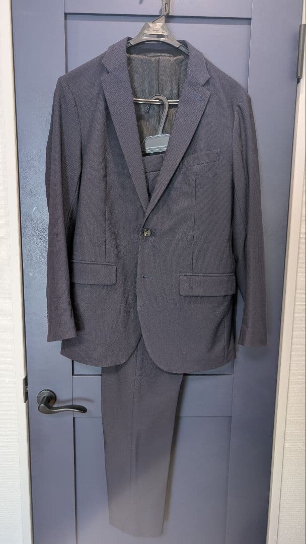 【美品】narifuri スーツ セットアップ L 濃紺 ジャージ素材