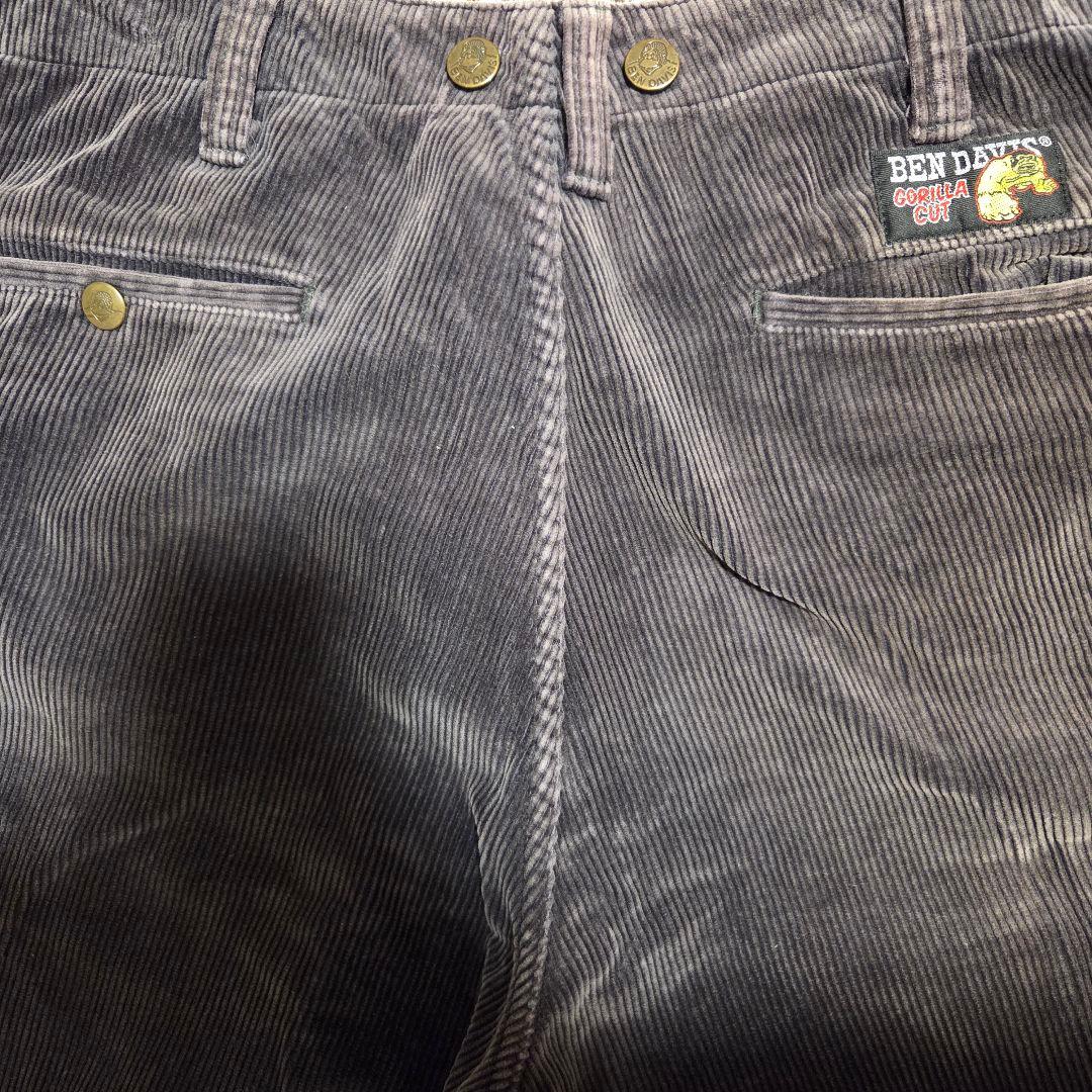 ​【鬼フェード】BEN DAVIS ゴリラカット 太畝コーデュロイ ワイドパンツ