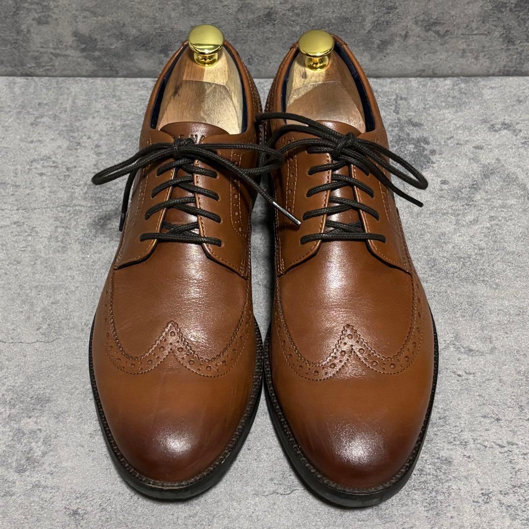 極美品　コールハーン　ドレスシューズ　ウイングチップ　ブラウン　本革　2189