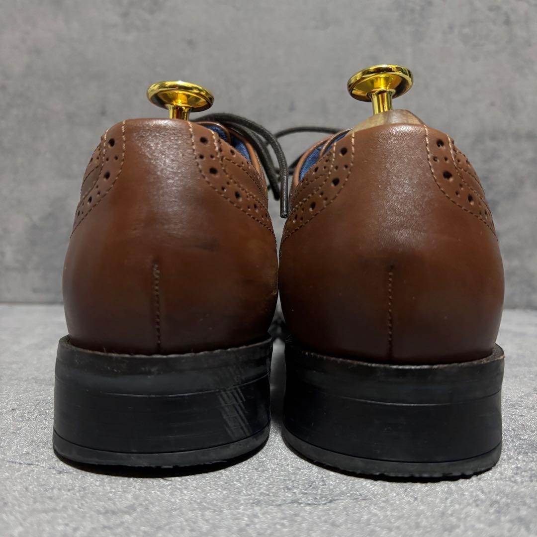 極美品　コールハーン　ドレスシューズ　ウイングチップ　ブラウン　本革　2189