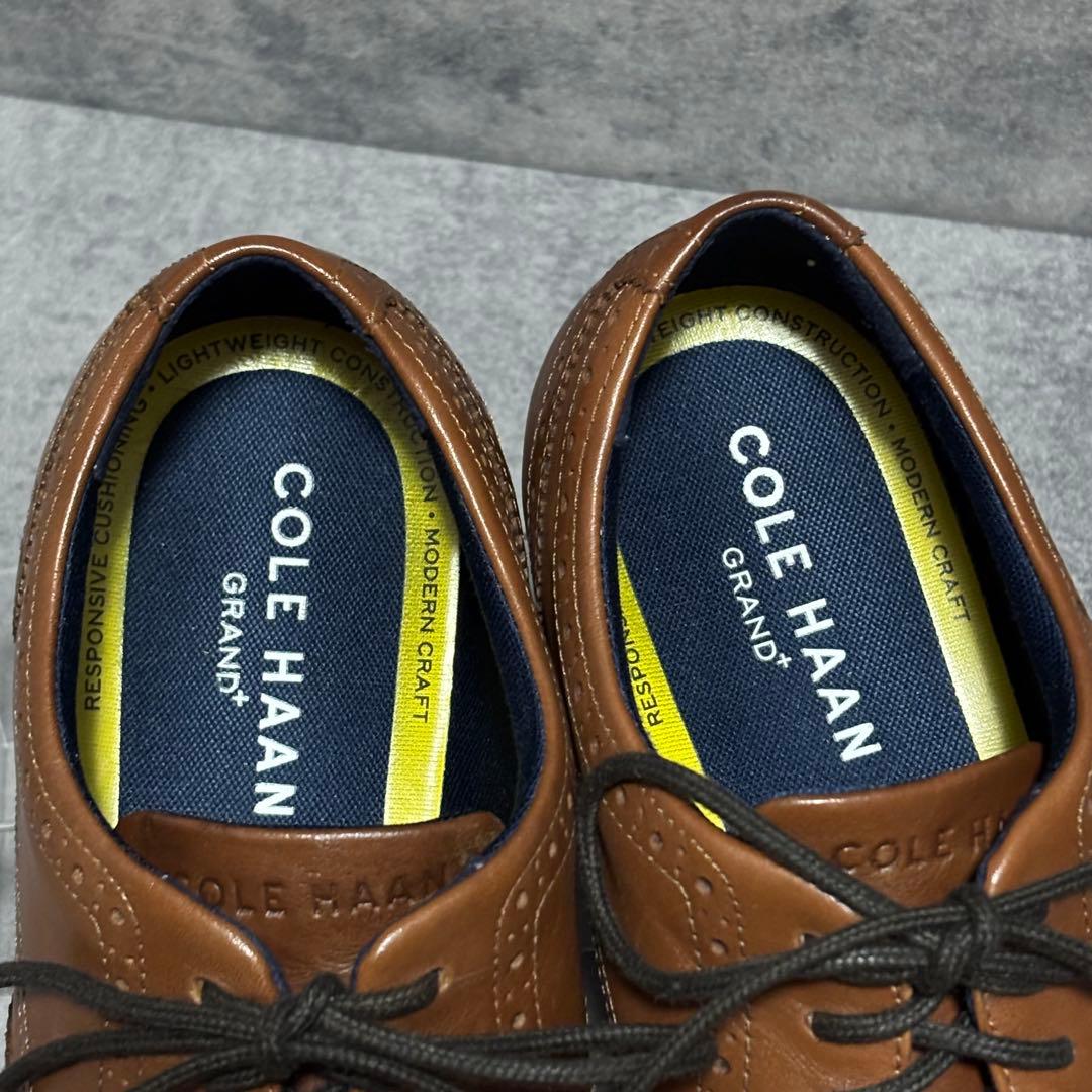 極美品　コールハーン　ドレスシューズ　ウイングチップ　ブラウン　本革　2189