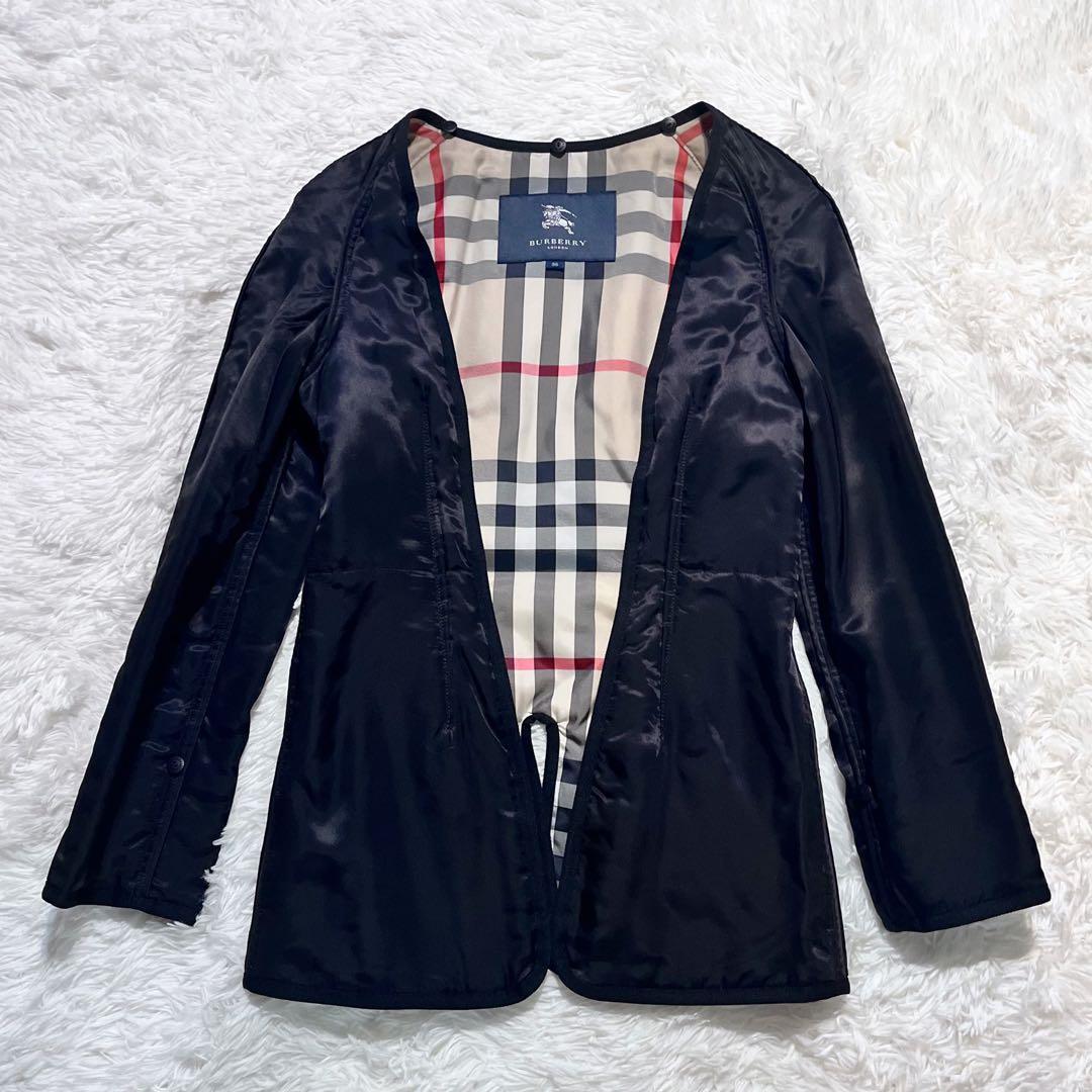 美品 バーバリー ノバチェック メタルボタン フード ライナー付 トレンチコート