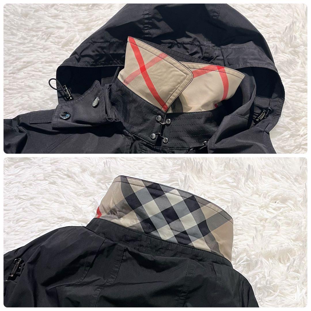 美品 バーバリー ノバチェック メタルボタン フード ライナー付 トレンチコート