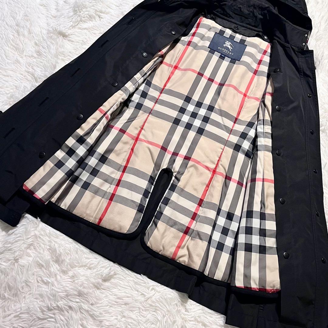 美品 バーバリー ノバチェック メタルボタン フード ライナー付 トレンチコート