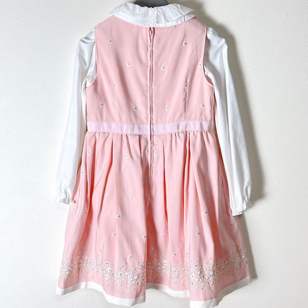 美品☆組曲 女の子 130cm キッズフォーマル ワンピース 卒園式 入学式