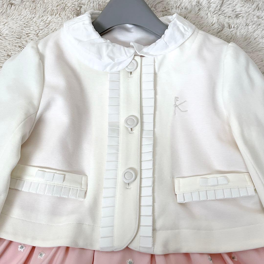 美品☆組曲 女の子 130cm キッズフォーマル ワンピース 卒園式 入学式