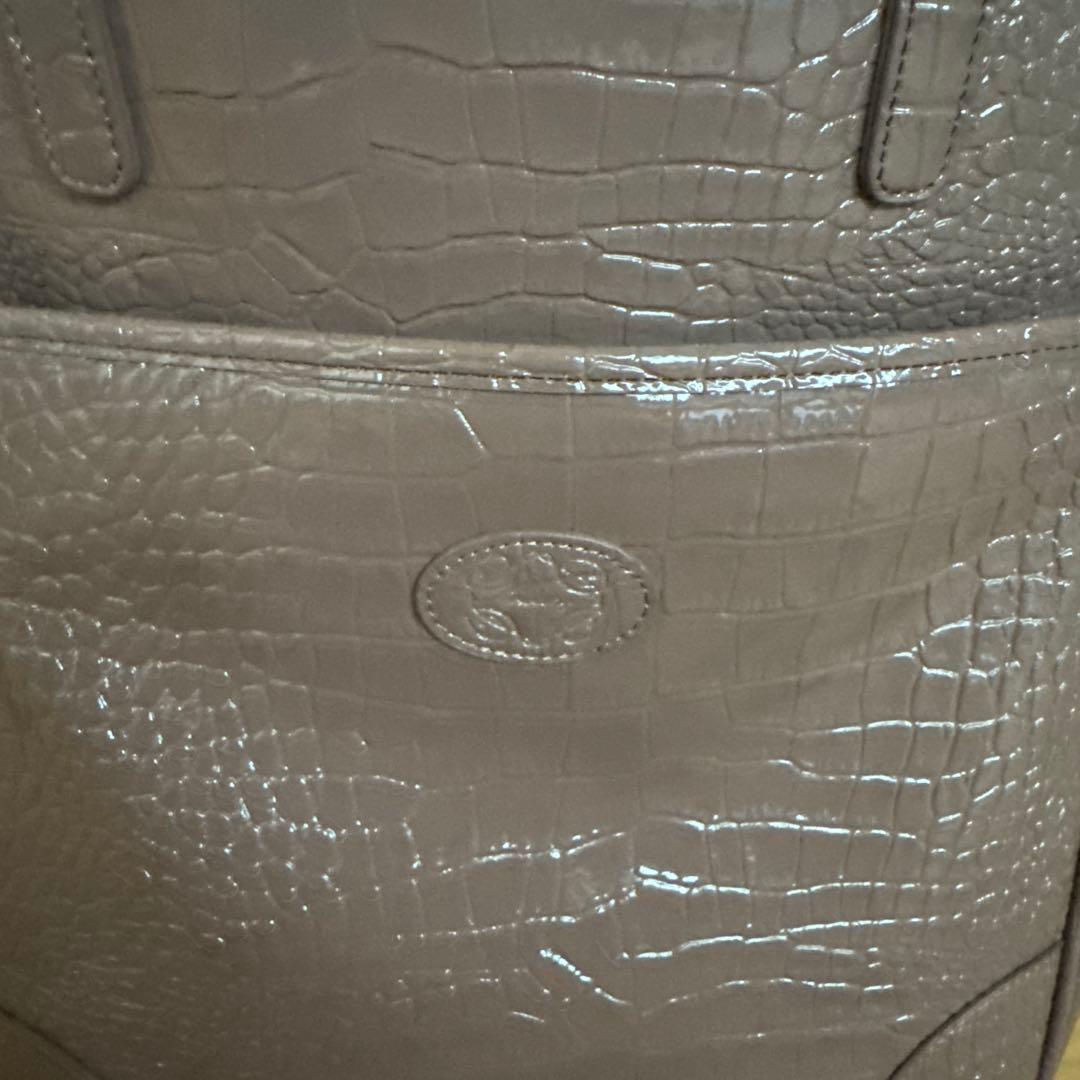 美品　swany スワニー キャリーバッグ クロコ型押し ブラウン