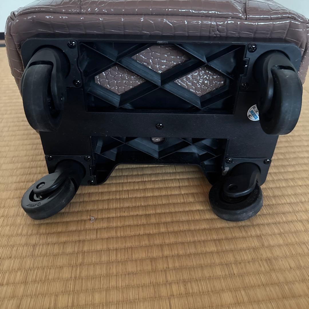 美品　swany スワニー キャリーバッグ クロコ型押し ブラウン