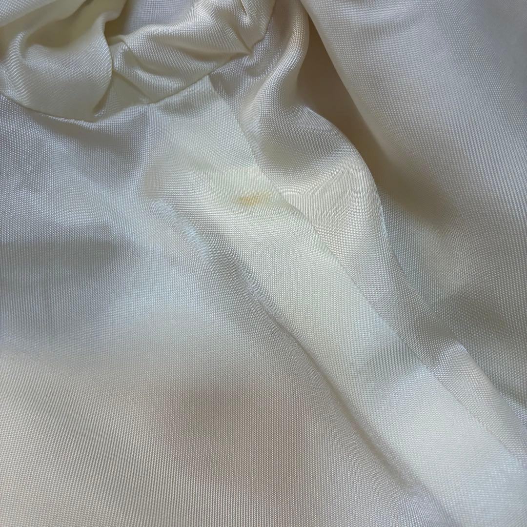 ロペ　三尋木奈保さんコラボ ダブルジップ　ノーカラージャケット　S ホワイト