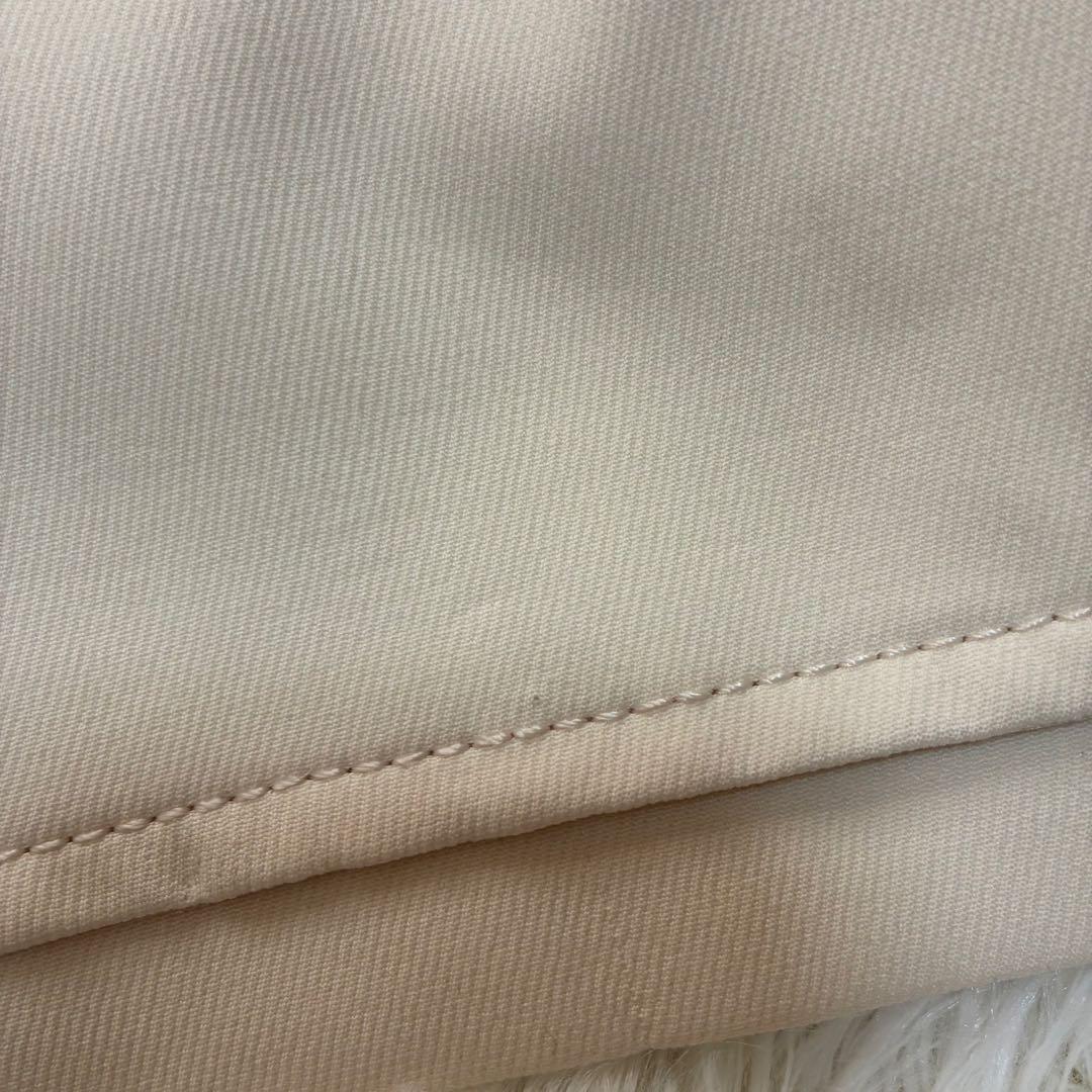 ロペ　三尋木奈保さんコラボ ダブルジップ　ノーカラージャケット　S ホワイト