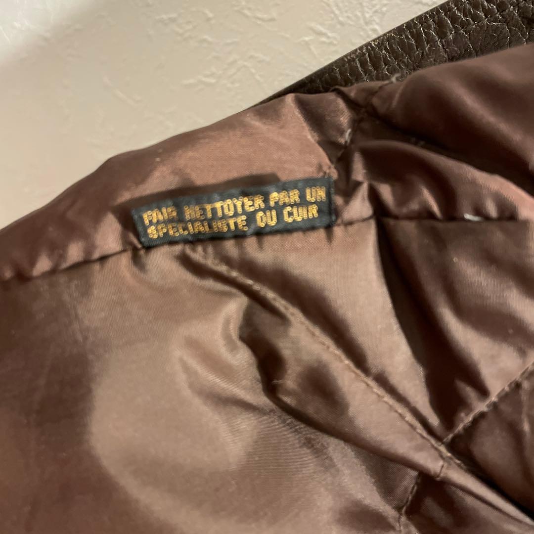 最終値下げ！80' Eddie Bauer レザーダウンベスト黒タグ