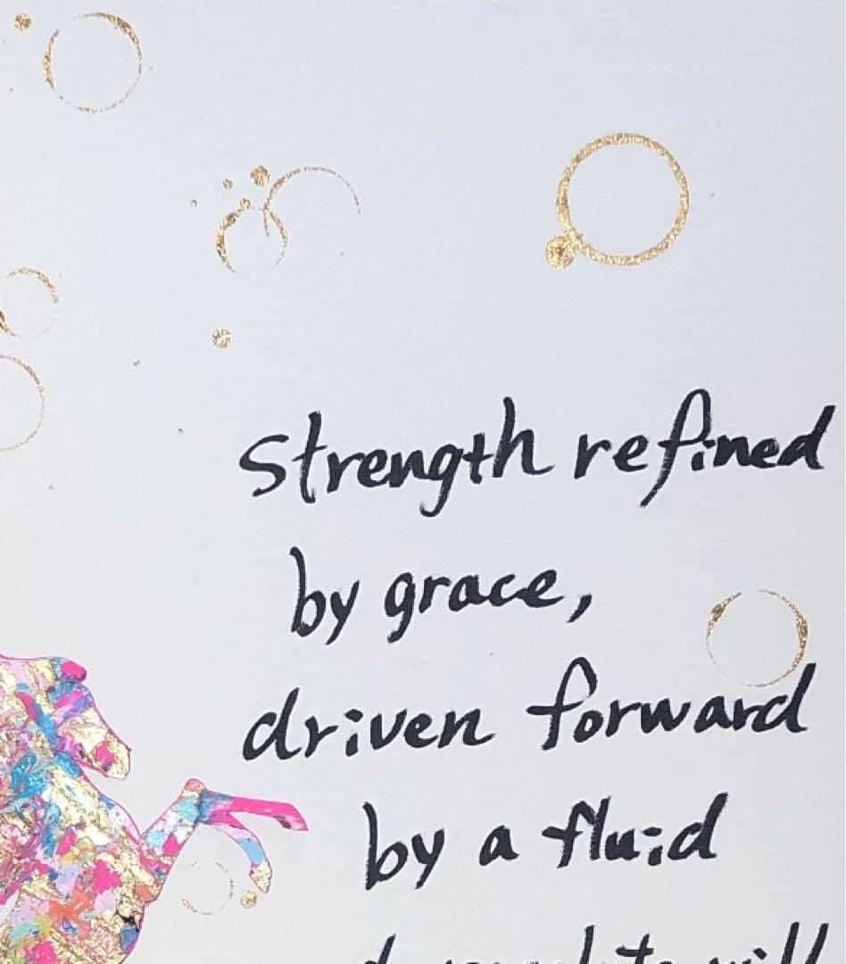 【OKタケオ】油絵　原画　一点物　馬　スタイリッシュ　インテリア　F8