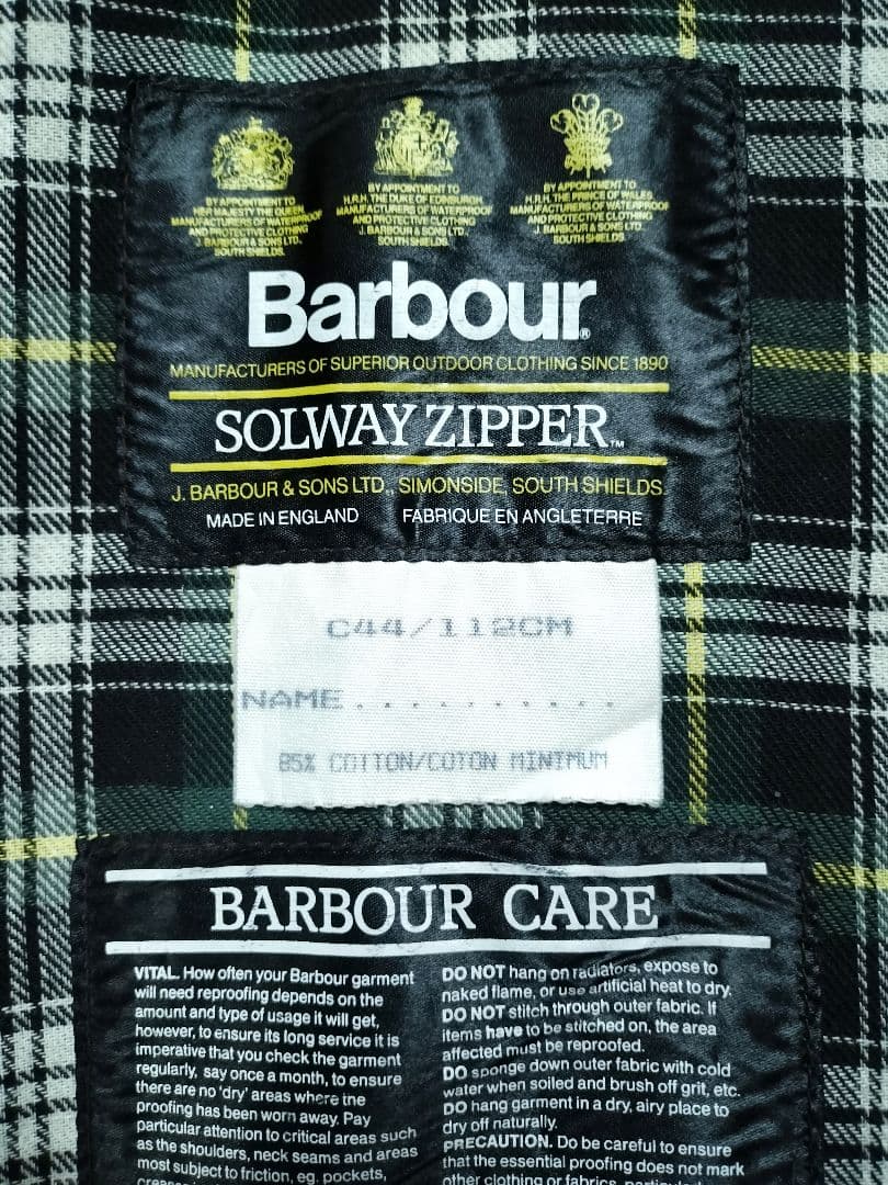 maro様売約 90s BARBOUR SOLWAY ZIPPER c44