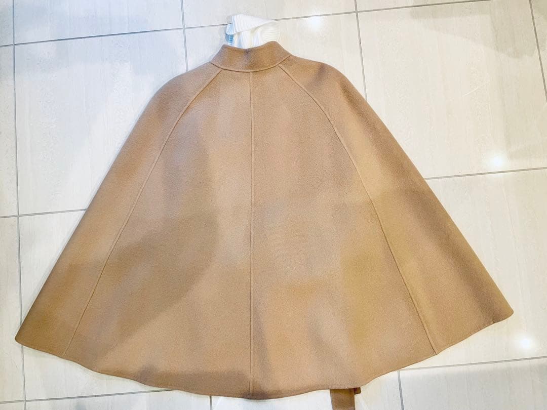 セール★ ANAYI シャルムビーバー ミドルケープコート ベージュ 36