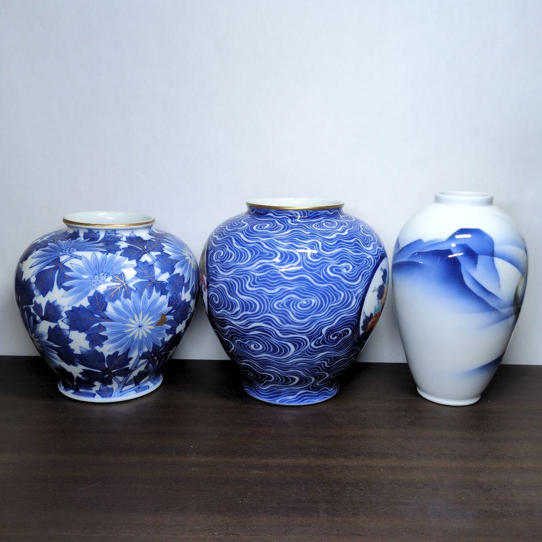g*7様 オールド香蘭社 花瓶 3点セット
