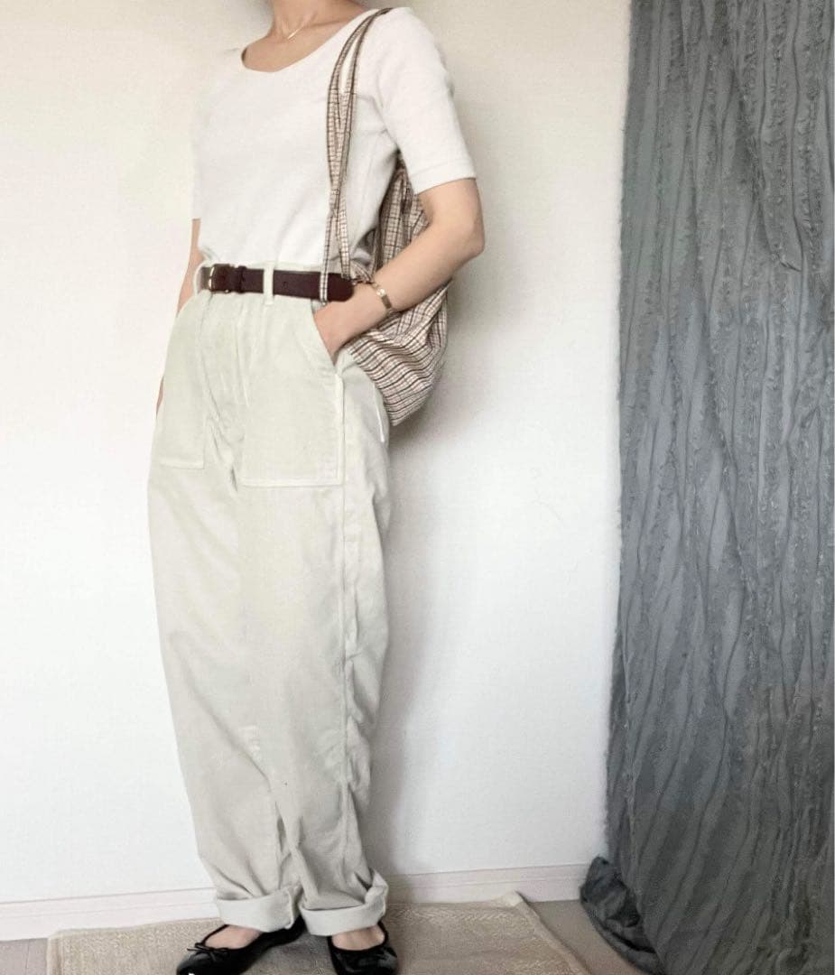 ゆかか様shishikui Painter pants / OFF WHITE