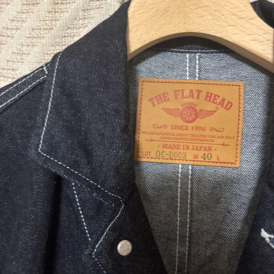 新品同様。フラットヘッド12ozデニムコート40サイズ