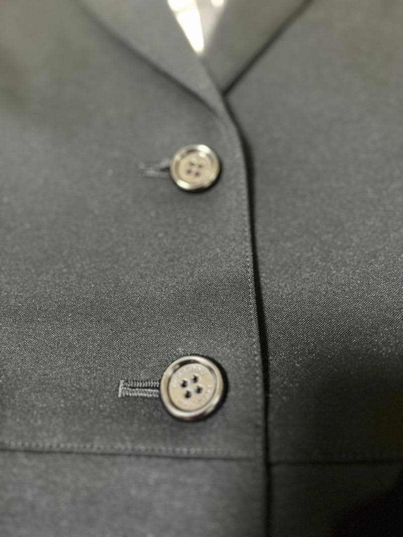 【美品】Burberryバーバリー160A スーツ　赤チェック　リボン付き